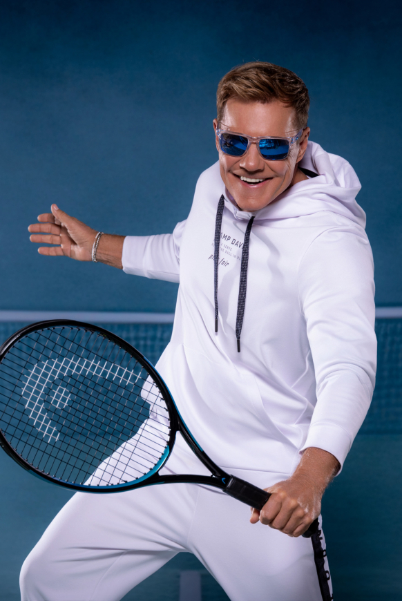 Hoodie aus Interlock mit Backprint