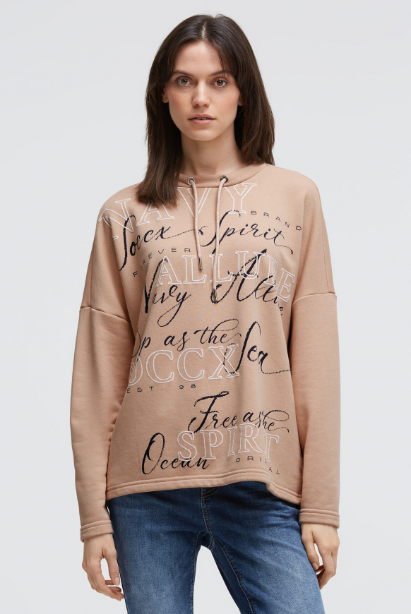 Oversized Sweatshirt mit Wording Print