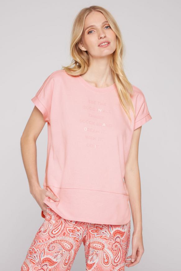Ärmelloses Sweatshirt mit 3D Rubber Print rose quartz