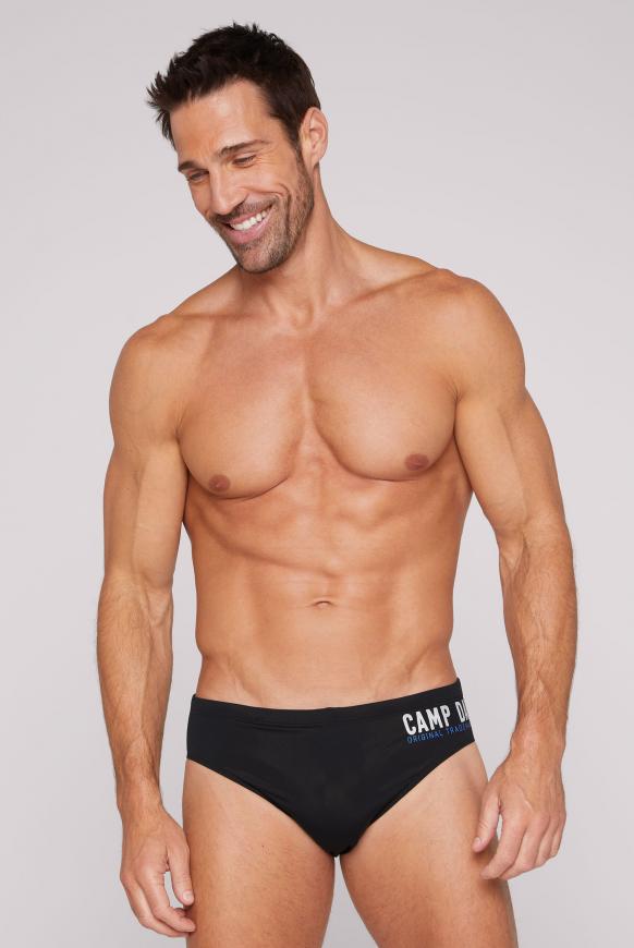 Badehose mit Logo Print black