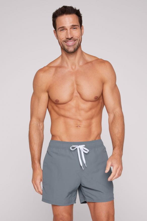 Badeshorts mit Logostick surf grey