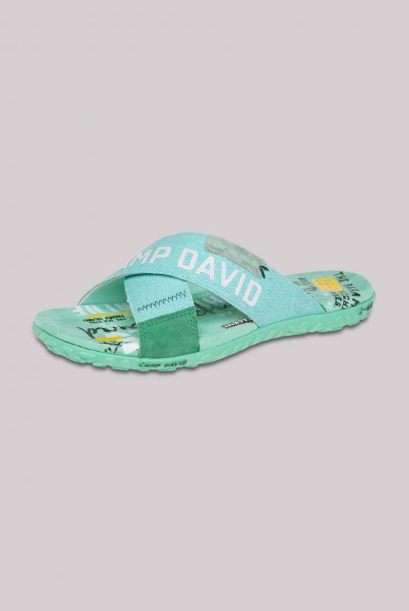 Beach Sandalen mit Logo Artworks nordic green