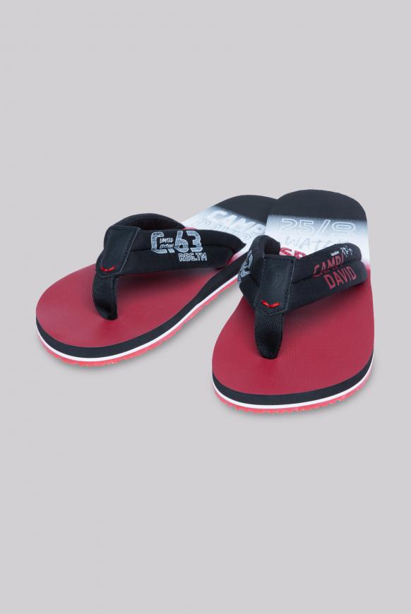 Beach Slipper mit Farbverlauf und Logo Print