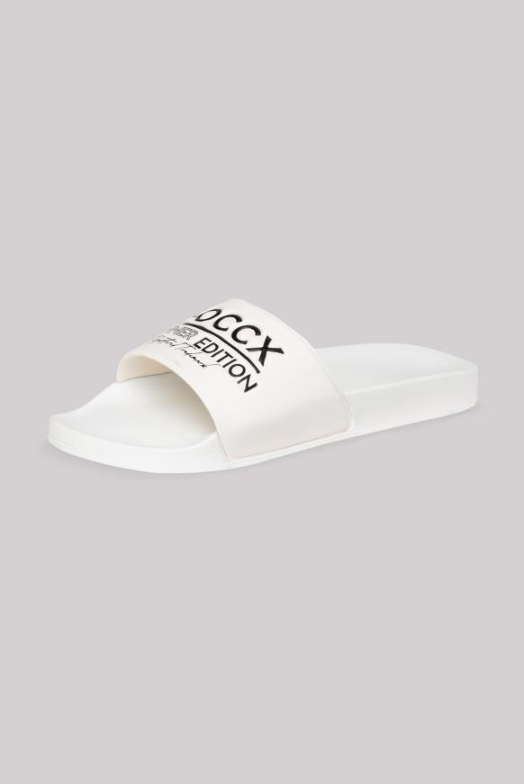 Beach Slipper mit Logo Design white