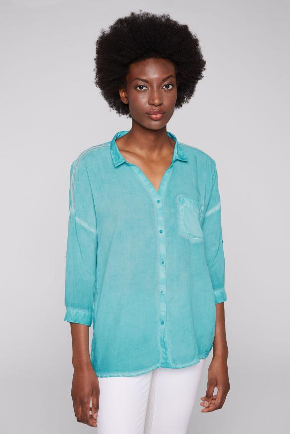 Bluse mit Rücken-Print und Tapes