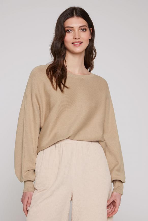 Cropped Pullover mit Fledermausärmeln sandpaper