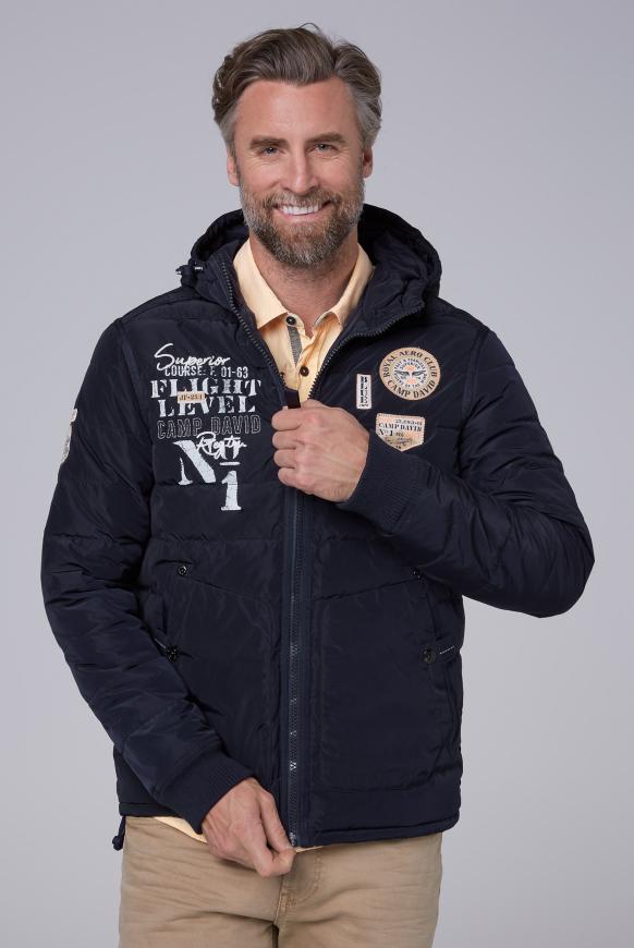 Gesteppte Winterjacke mit Kapuze