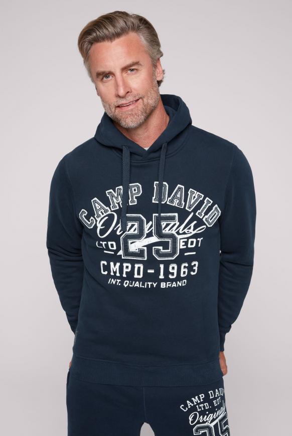 Hoodie mit Artwork im Retro-Style blue navy