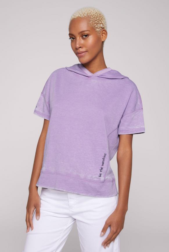 Hoodie mit Kurzarm und Rücken-Artwork lavender sky