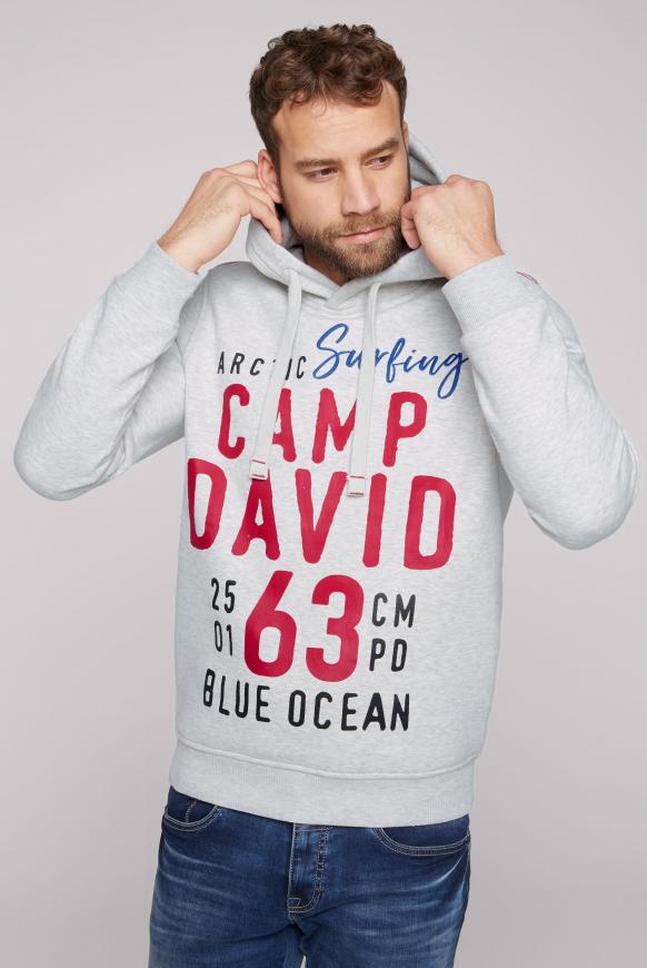 Hoodie mit Logo Artwork white melange
