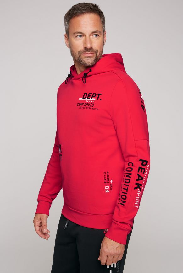 Hoodie mit Rubber Prints power red