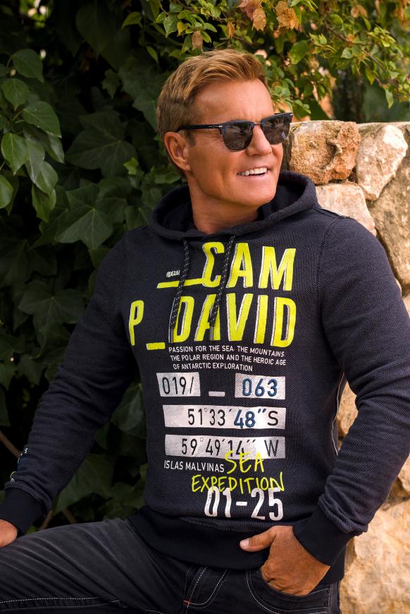 Hoodie mit Struktur und Logo Artwork