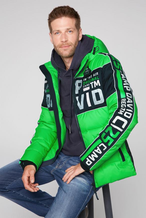 Jacke im Ski-Design mit Logo Artwork electric green