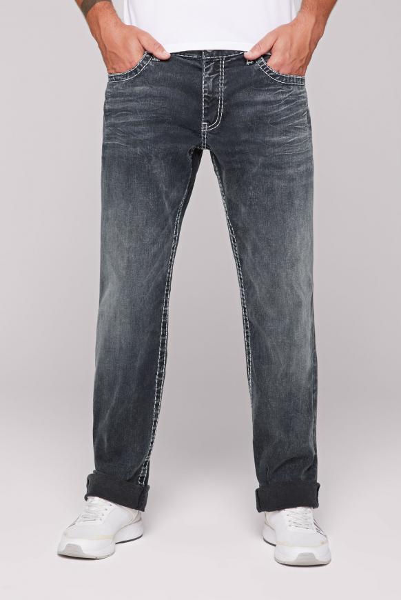 Jeans CO:NO mit Vintage-Waschung blue black used