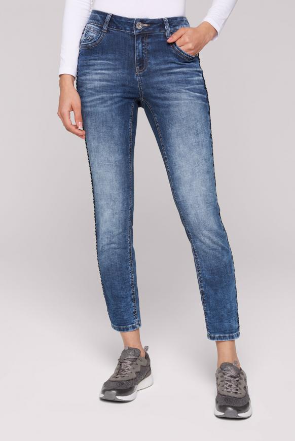 Jeans DA:NA mit Piping an der Seitennaht blue used