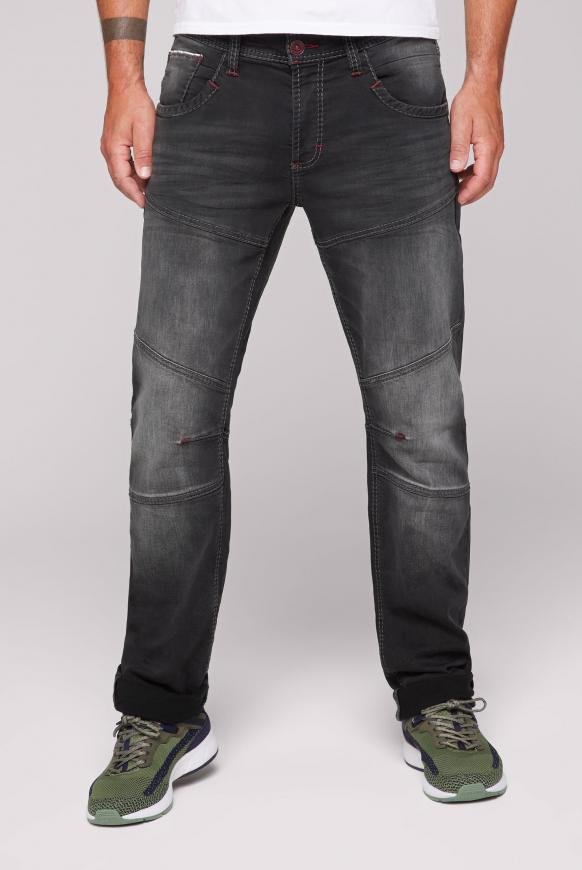 Jeans HE:RY mit Teilungsnähten black used jogg