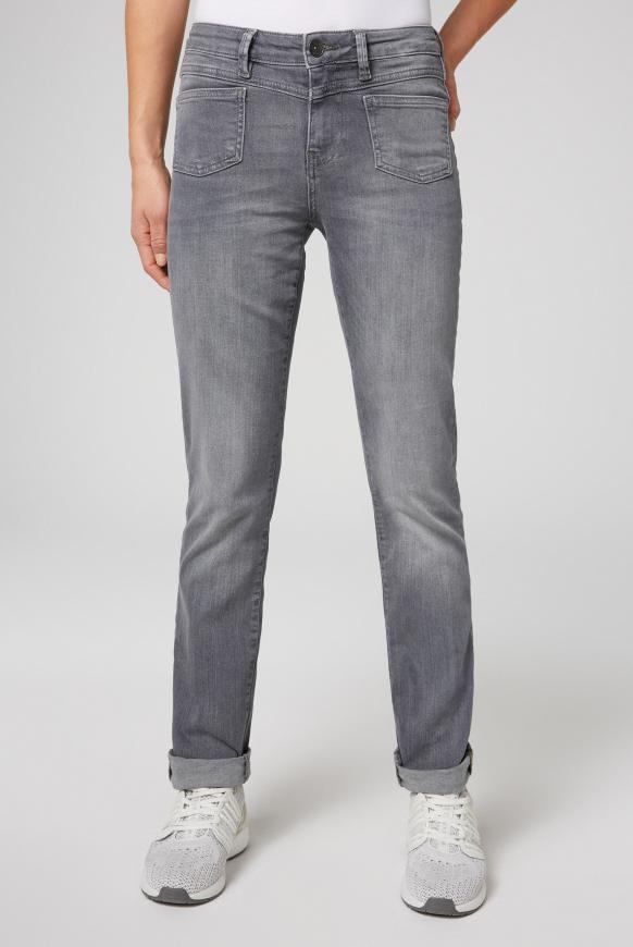 Jeans MA:LU mit Taschen-Detail grey used