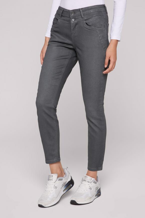 Jeans MI:RA mit Coating grey coated