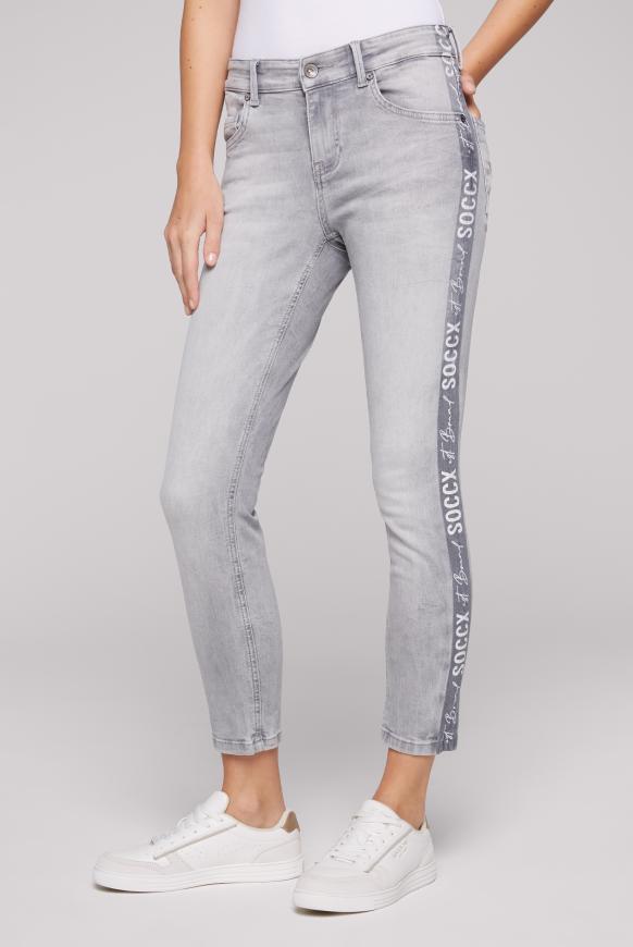 Jeans MI:RA mit Prints an den Seiten grey