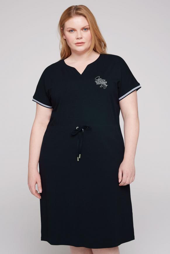 Jersey-Kleid mit Tunnelzugband in der Taille