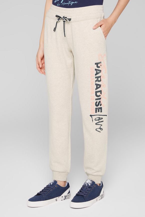 Cruel Herself Unforeseen circumstances CAMP DAVID & SOCCX | Jogginghose mit Doppelkordel und Print beige melange Cruel Herself Unforeseen circumstances CAMP DAVID & SOCCX | Jogginghose mit Doppelkordel und Print beige melange