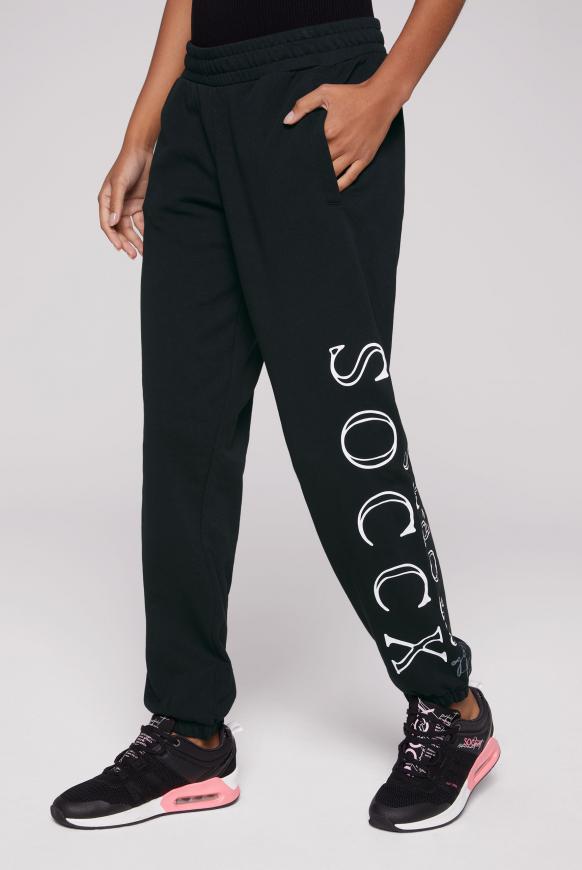 Jogginghose mit Logo Print black