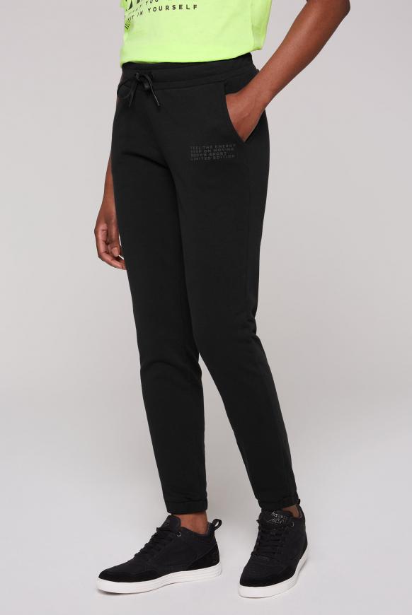 Jogginghose mit tonigem Rubber Artwork black