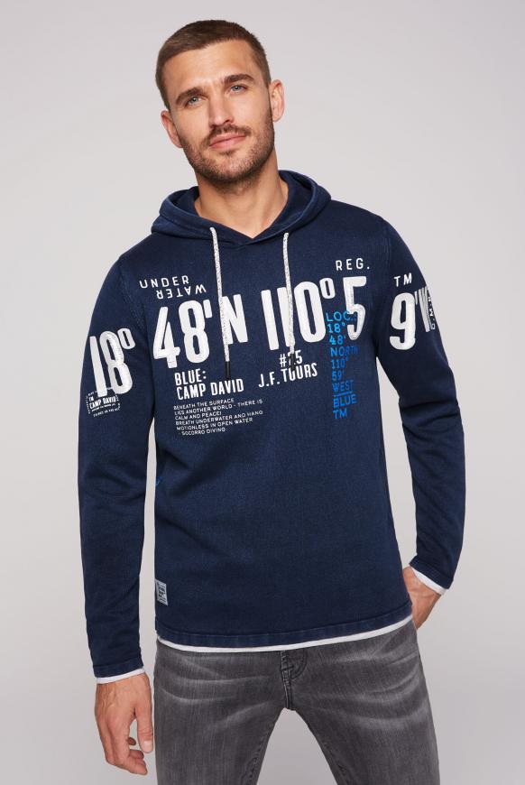 Kapuzenpullover mit Saum-Layering