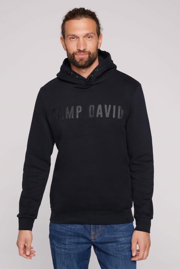 Kapuzensweatshirt mit Logo Rubber Print black