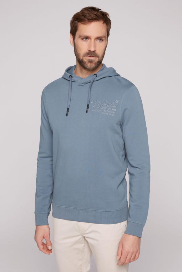 Kapuzensweatshirt mit toniger Stickerei concrete grey