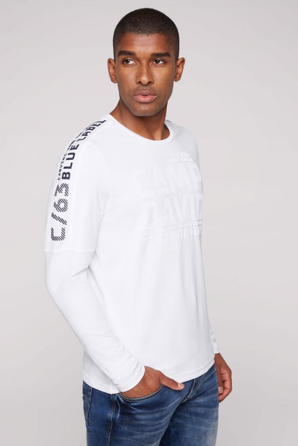 Langarmshirt mit Schulter-Artwork opticwhite