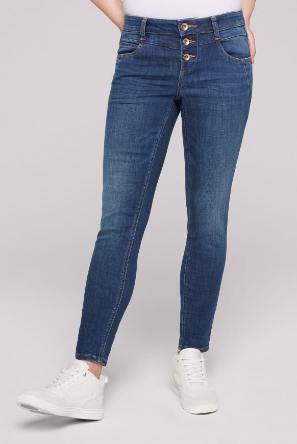 MI:RA Jeans mit Knopfleiste dark blue used