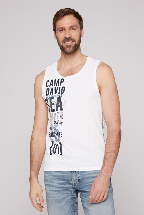 Muskelshirt mit Logo-Artwork opticwhite