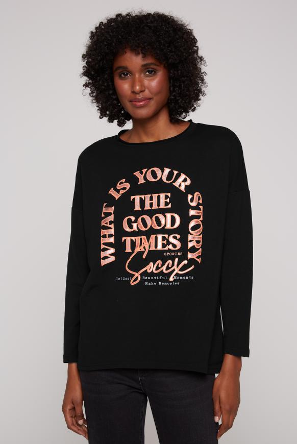 Oversized Sweatshirt mit Artwork black