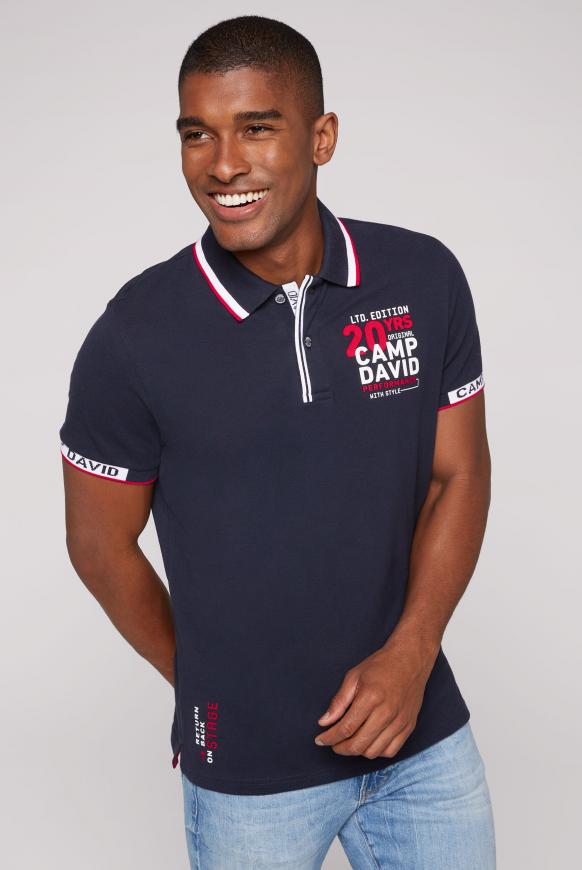 Pikee-Polo mit Logo Artworks blue navy
