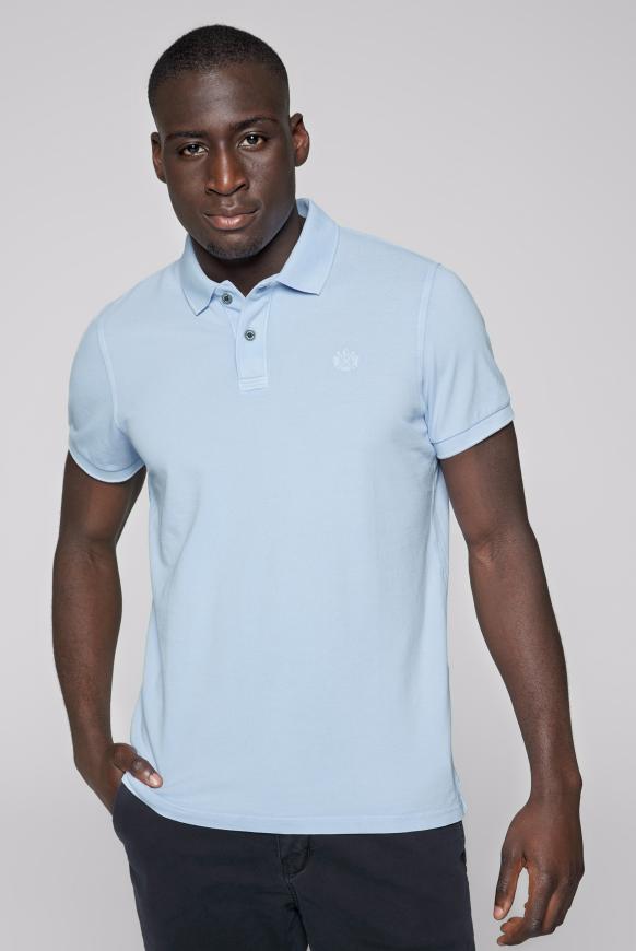 Poloshirt aus Pikee mit Logostick summer blue