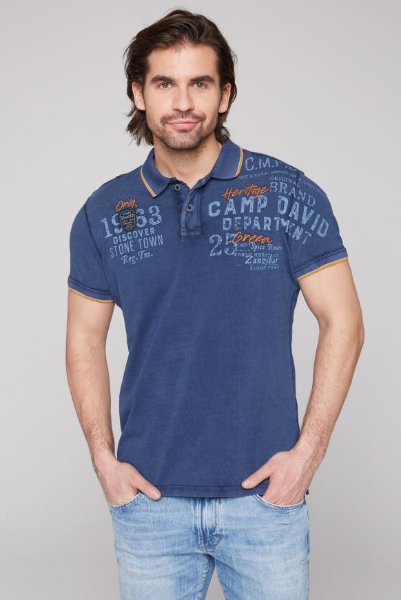 Poloshirt aus Pikee mit Used-Waschung