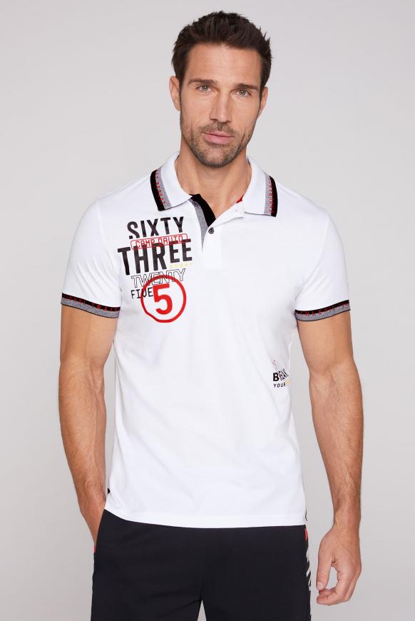 Poloshirt mit Two-Tone-Details opticwhite
