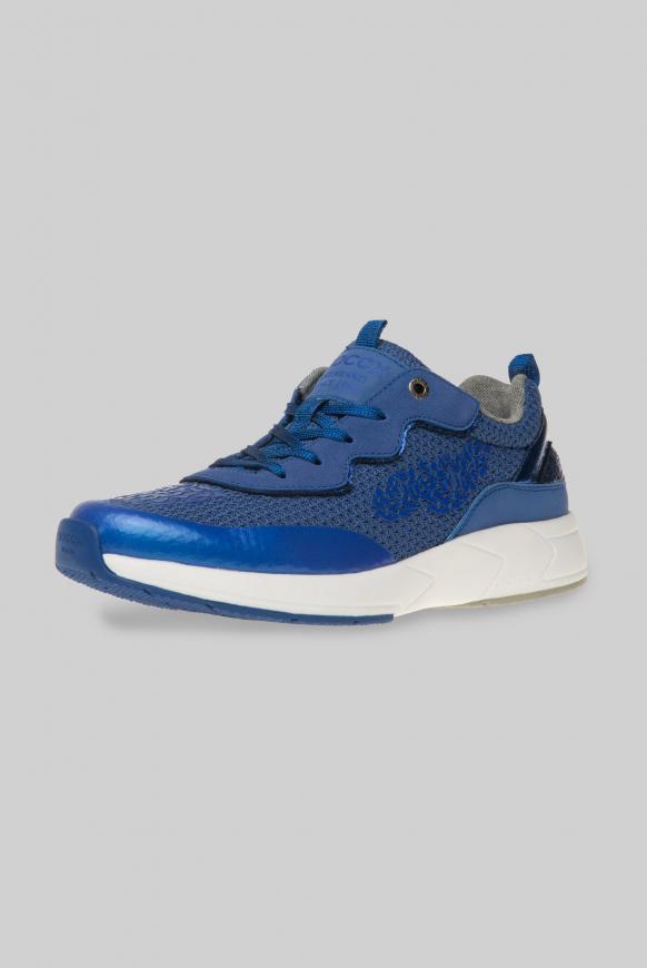 Premium Sneaker im Metallic Look metallic blue