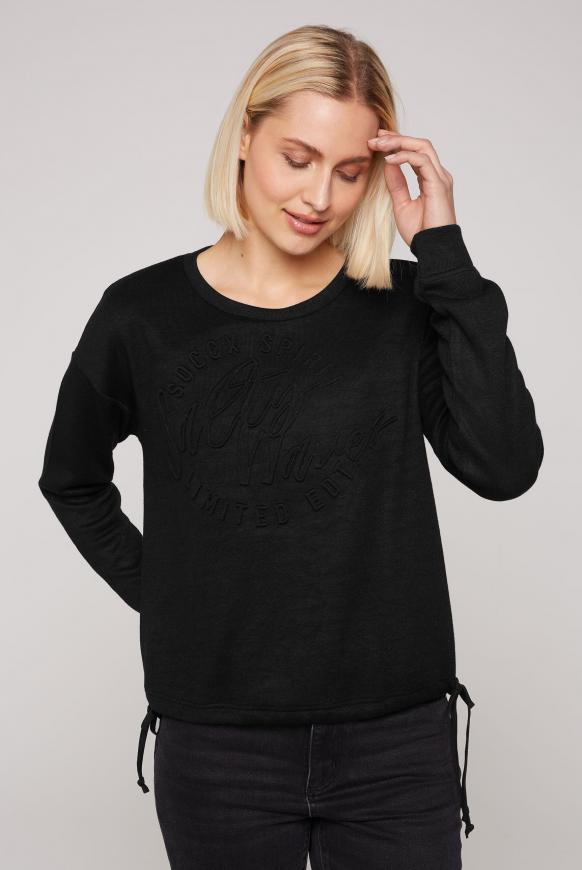 Pullover mit Prägedruck black
