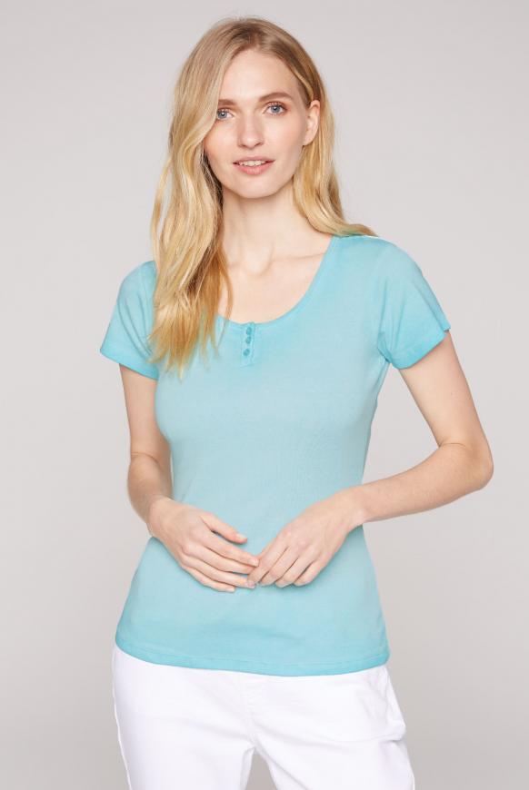 Serafino-Rippshirt lagoon blue