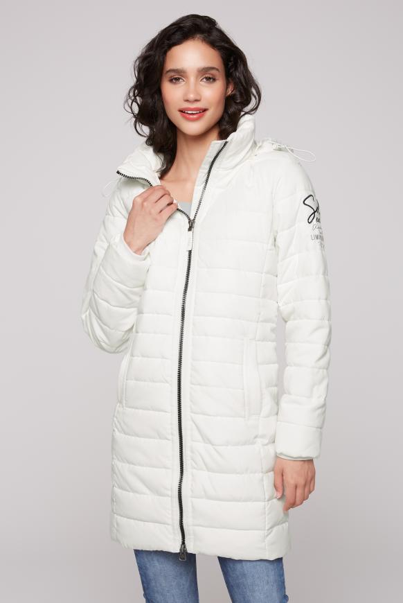 Shaped Parka mit abtrennbarer Kapuze ivory