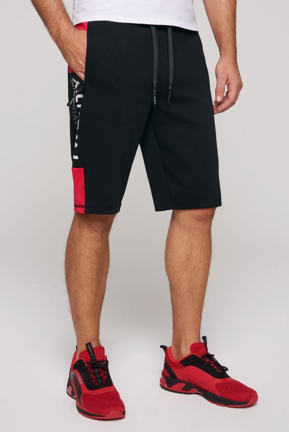 Shorts mit Colour-Blocking und Prints black