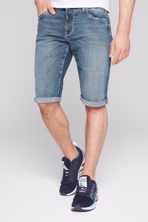 Skater Shorts RO:BI mit Turn-Up-Saum medium blue used