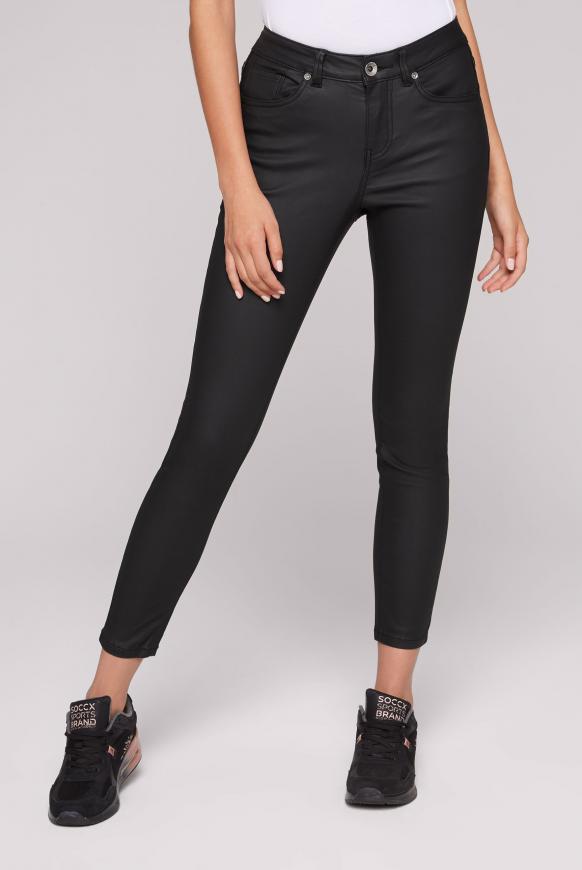 Slim Fit Jeans MI:RA mit Coating black coated