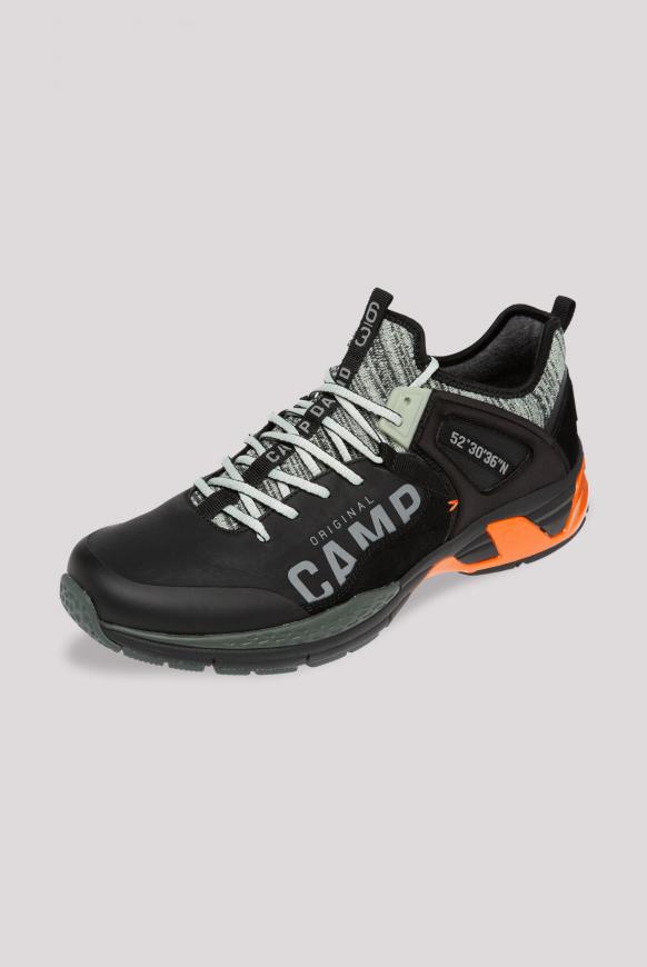 Sneaker im Materialmix mit Logo-Design black