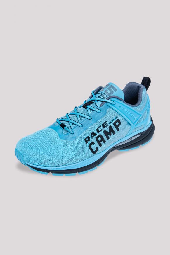 Sneaker mit Strick-Design und Logo Artwork power blue
