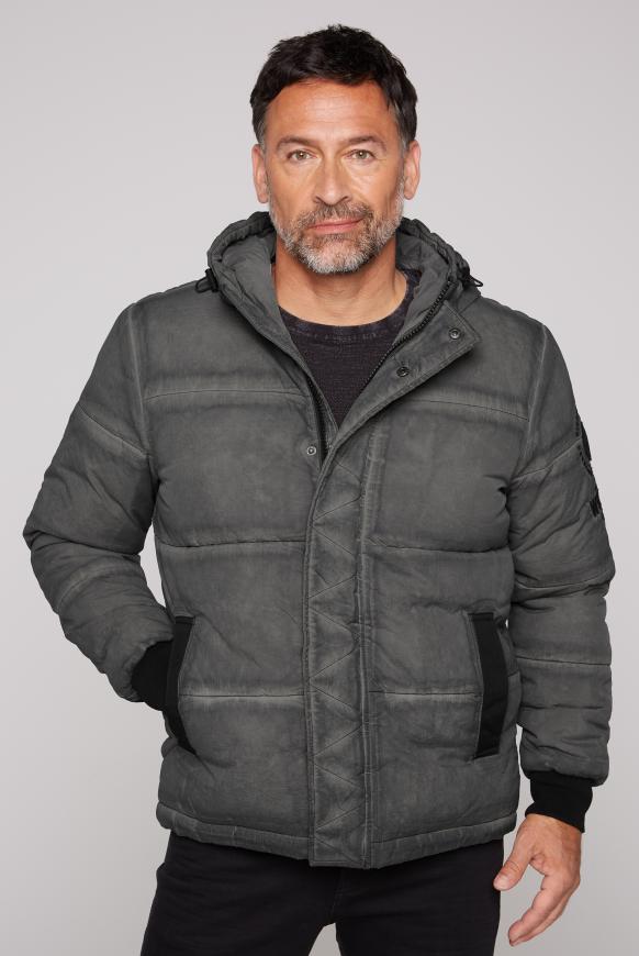 Steppjacke mit Crinkle- und Spray-Effekt black