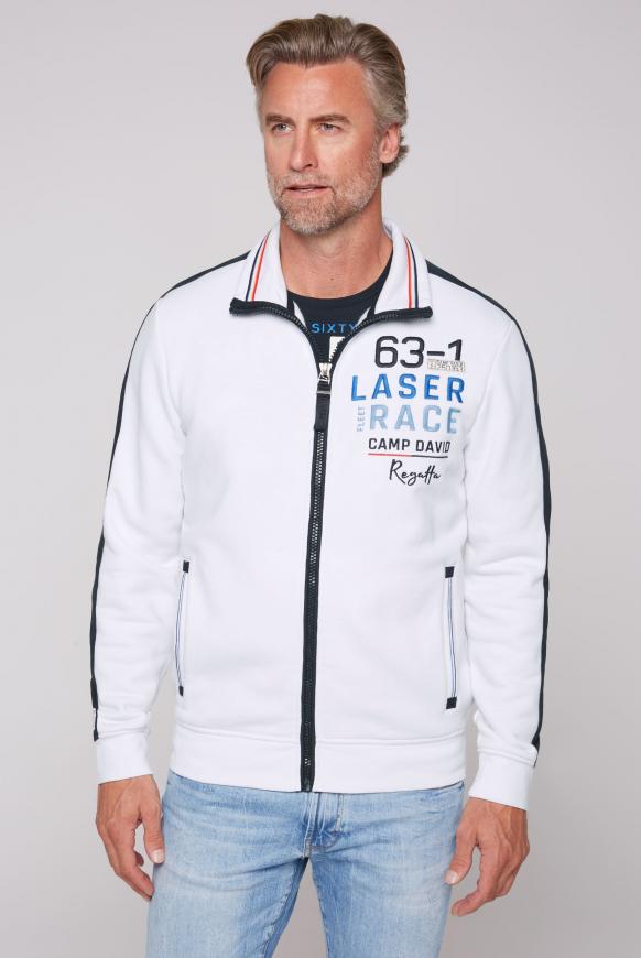 Sweatjacke mit Rücken-Artwork opticwhite
