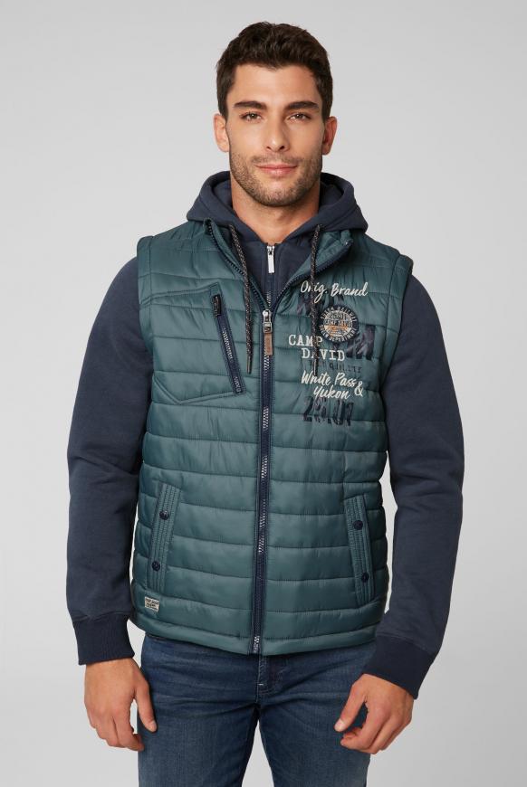 Sweatjacke mit Weste 2-in-1 Look